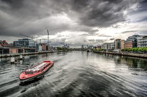 Liffey, River, Dublin, Ireland, Hdr