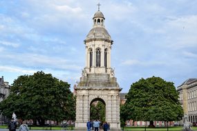 Tower, Tourists, Trinity College, Dublin