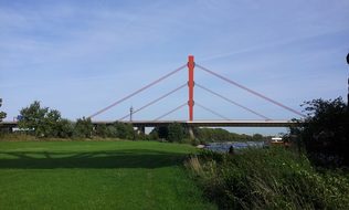 Bridge, Duisburg, Rhine, Germany