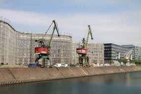 Port, Cranes, Harbour Cranes, Duisburg