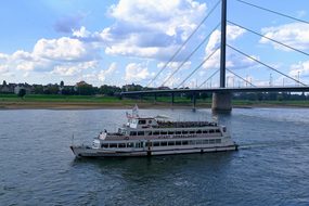 Düsseldorf, Rhine, Boot, Rhine Panorama
