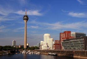 Düsseldorf, Media Harbour, Rhine
