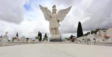 Portugal, Evora, Cemetery, Angel, Grave