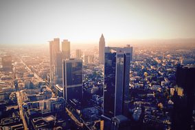 Frankfurt Germany Panorama Skyscrapers Bui