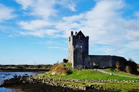 Ireland Galway Dunguaire Castle Sea Ocean