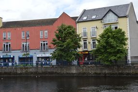 Ireland Galway Typical Houses Streat Leads