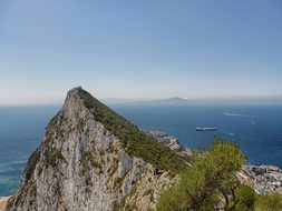 Gibraltar Mountain Landscape Scenic Sea Oc