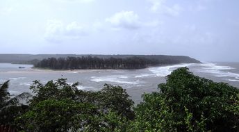 River Estuary Terekhol Sea Goa India Estua