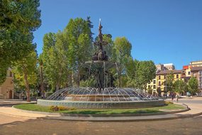 Granada Spain Fountain Pomegranates Water