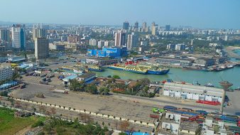 Haikou, China, City, Bay, Harbor, Water