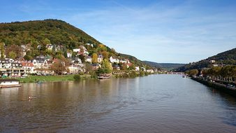 Heidelberg, Neckar, River, Germany, Sun