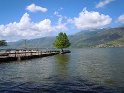 Pamvotis Lake, Lake, Tree, Mountains