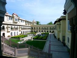 Castle Palace Courtyard India Jaipur Ramba