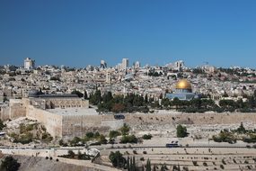 Jerusalem Old Town City Wall Dome Of The R