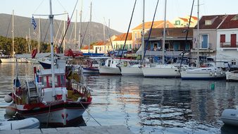Greece, Kefalonia, Fiscardo, Boats