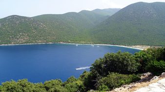 Greece Island Cephalonia Kefalonia Blue Se