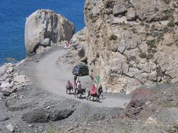 Kos, Way, Hot Springs, Enter, Hill, Ass