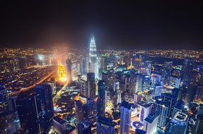 Kuala Lumpur Malaysia Nightlife Cityscape