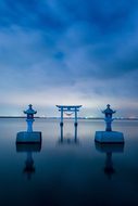 Japan Kumamoto Shrine Sunset Sea Nagao Shr