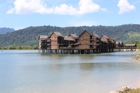 Malaysia Langkawi Houseboat Mountains Hous