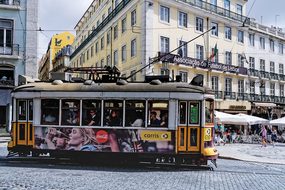 Tram, Lisbon, Portugal, Europe, Old Town