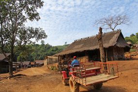 Village, Mountain, Delivery, Transport