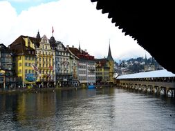 Lucerne Switzerland Chapel Bridge Old Town