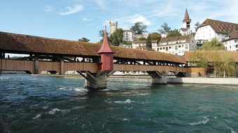 Lucerne, Spreuer Bridge, Bridge, Water