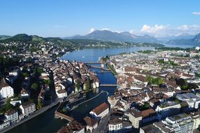 City, Sea, Panorama, Waters, Lucerne