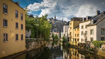 Luxembourg, Basic, Old Town, River