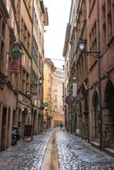 Lyon, France, Alley, Rain, Atmosphere