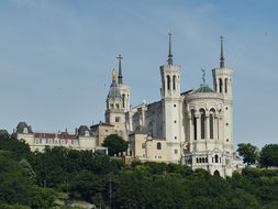 Lyon France Old Town Church Basilica Tower