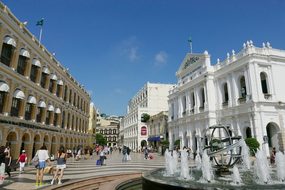 Macau China Old Town Portugal Colony Build