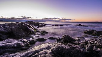 Dawn, Beach, Guilche, Nerja, Malaga