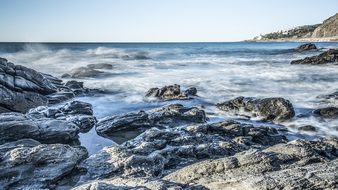 Dawn, Beach, Guilche, Nerja, Malaga