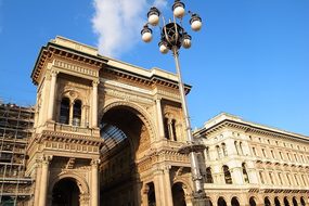 Italy Milan Arcade Piazza Vittorio Emanuel