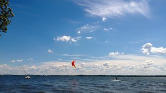 Lake Nature Clouds Canada Water Glider Tre