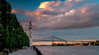 Bridge, Water, Travel, Sunset, Sky