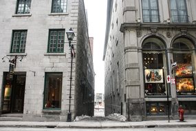 Alley Path City Downtown Montreal Quebec C