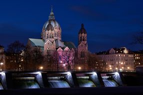 Luke'S Church, Isar, Munich, Bavaria