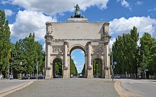 Munich, Siegestor, Bavarian Sky