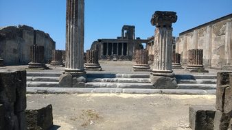 Pompeii Ruins Volcano Italy Vesuvius Ancie