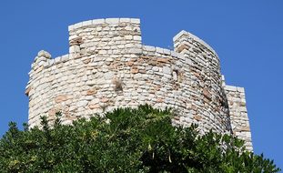 Castle, Cannes, France, Port, Water, Sea