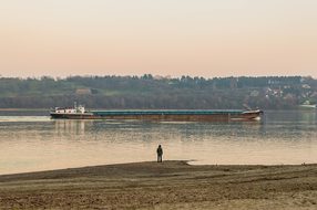 Novi Sad, Serbia, Danube, Ship, Man