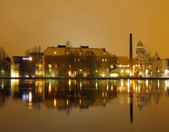 Oulu Finland City Cities Night Evening Wat