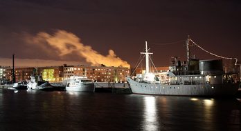 Oulu Finland Night Evening Lights Lighting