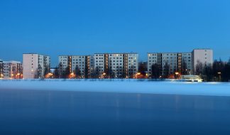 Oulu, Finland, Skyline, Sky, Buildings