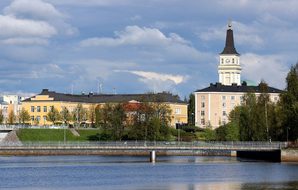 Oulu, Finland, Sky, Clouds, Church