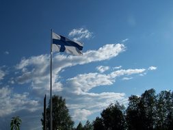 Finnish, Flag, Oulu, Finland