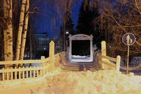 Oulu, Finland, Winter, Snow, Ice, Night